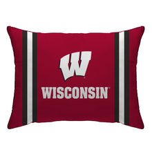 Load image into Gallery viewer, NCAA Standard Stripe Logo Bed Pillow