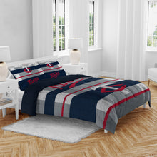Load image into Gallery viewer, MLB Heathered Stripe 3 PC Queen Bed in a Bag
