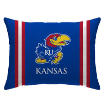 Load image into Gallery viewer, NCAA Standard Stripe Logo Bed Pillow