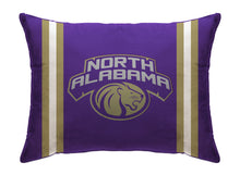Load image into Gallery viewer, NCAA Standard Stripe Logo Bed Pillow