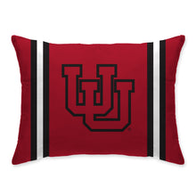 Load image into Gallery viewer, NCAA Standard Stripe Logo Bed Pillow