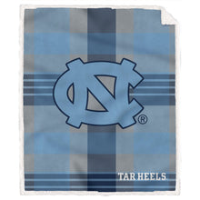 Load image into Gallery viewer, NCAA Plaid Steel Royal Plush Sherpa 60x70 Blanket