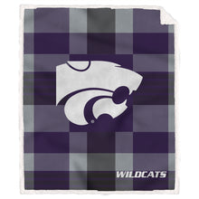 Load image into Gallery viewer, NCAA Plaid Steel Royal Plush Sherpa 60x70 Blanket