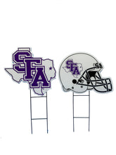 Load image into Gallery viewer, NCAA Logo and Helmet 2 Pack Yard Sign Set