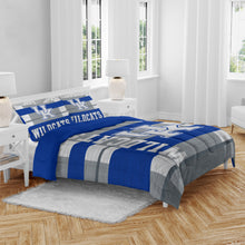 Load image into Gallery viewer, NCAA Heathered Stripe 3 PC Queen Bed in a Bag