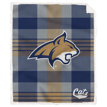 Load image into Gallery viewer, NCAA Plaid Steel Royal Plush Sherpa 60x70 Blanket
