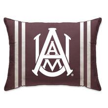 Load image into Gallery viewer, NCAA Standard Stripe Logo Bed Pillow