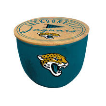 Load image into Gallery viewer, NFL Script Circle Wood Top Ceramic Candle