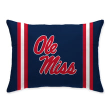 Load image into Gallery viewer, NCAA Standard Stripe Logo Bed Pillow