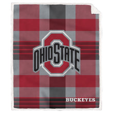 Load image into Gallery viewer, NCAA Plaid Steel Royal Plush Sherpa 60x70 Blanket