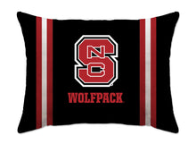 Load image into Gallery viewer, NCAA Standard Stripe Logo Bed Pillow