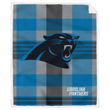 Load image into Gallery viewer, NFL Plaid Steel Royal Plush Sherpa 60x70 Blanket