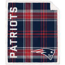 Load image into Gallery viewer, NFL Playmaker Plaid Ultra Cozy Sherpa Throw