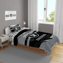 Load image into Gallery viewer, NFL Slanted Stripe 4 PC Twin Bed in a Bag