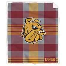 Load image into Gallery viewer, NCAA Plaid Steel Royal Plush Sherpa 60x70 Blanket