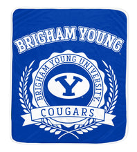 Load image into Gallery viewer, NCAA University Crest 50x60 Ultra Soft Blanket