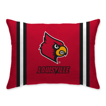 Load image into Gallery viewer, NCAA Standard Stripe Logo Bed Pillow