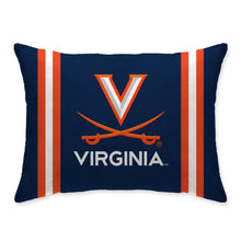 Load image into Gallery viewer, NCAA Standard Stripe Logo Bed Pillow