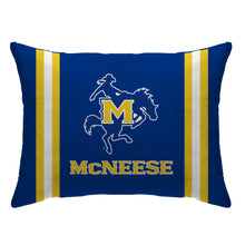 Load image into Gallery viewer, NCAA Standard Stripe Logo Bed Pillow