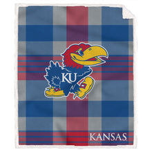 Load image into Gallery viewer, NCAA Plaid Steel Royal Plush Sherpa 60x70 Blanket