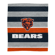 Load image into Gallery viewer, Chicago Bears Heathered Stripe Blanket