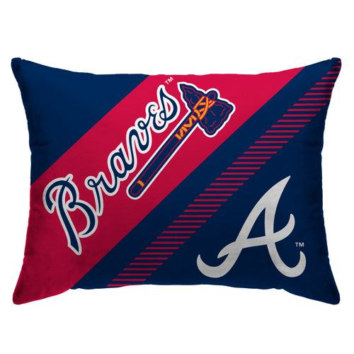 Atlanta Braves Diagonal Plush Bed Pillow