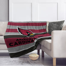 Load image into Gallery viewer, Arizona Cardinals Heathered Stripe Blanket