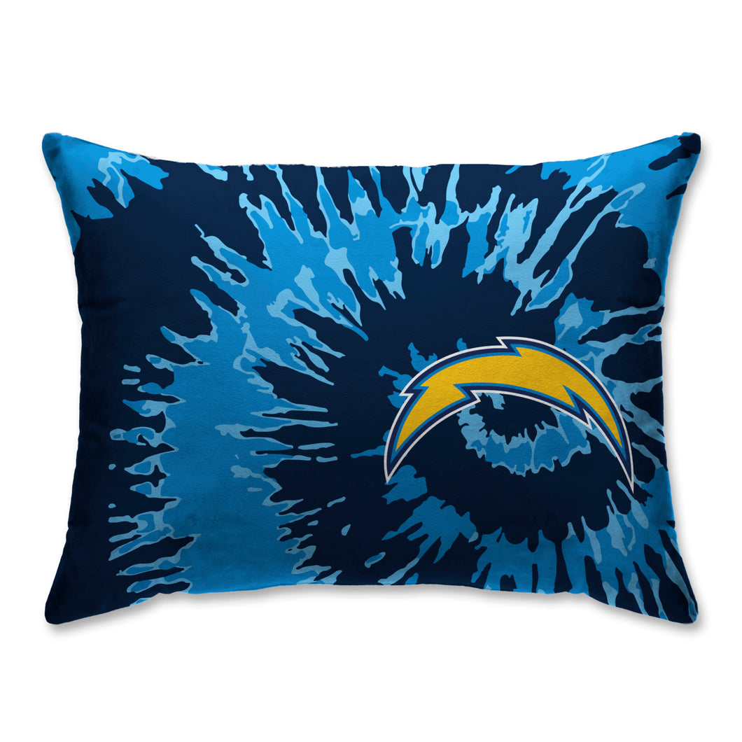 Los Angeles Chargers Tie Dye Bed Pillow