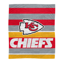 Load image into Gallery viewer, Kansas City Chiefs Heathered Stripe Blanket