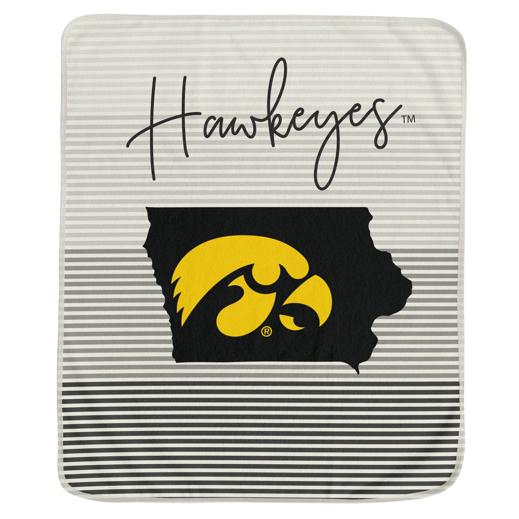 Iowa Hawkeyes State Stripe Blanket