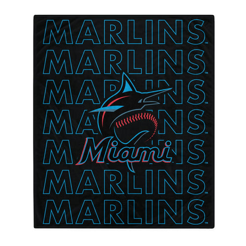Miami Marlins Echo Wordmark Blanket