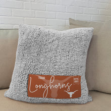 Load image into Gallery viewer, Texas Longhorns Double Stitch Alpine Sherpa Décor Pillow