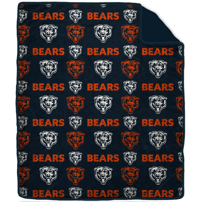 NFL Tonal Wordmark 60x70 Faux Fur Blanket