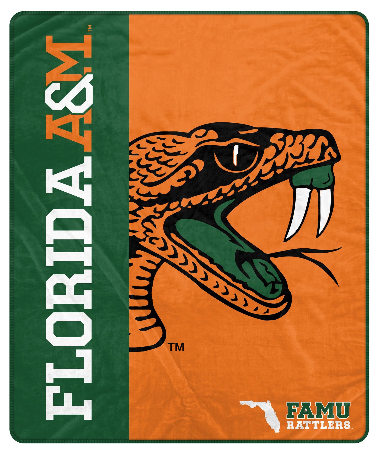 NCAA Endzone Ultra Soft Tailgate Throw
