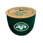 NFL Script Circle Wood Top Ceramic Candle