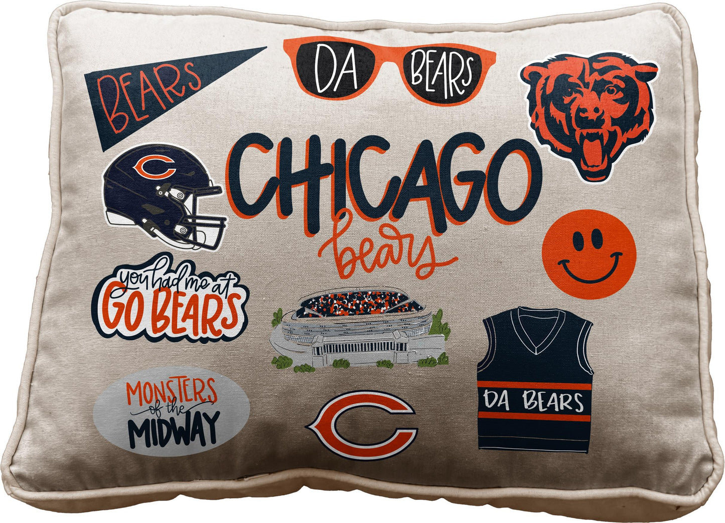 NFL Loco Fan Canvas Décor Pillow