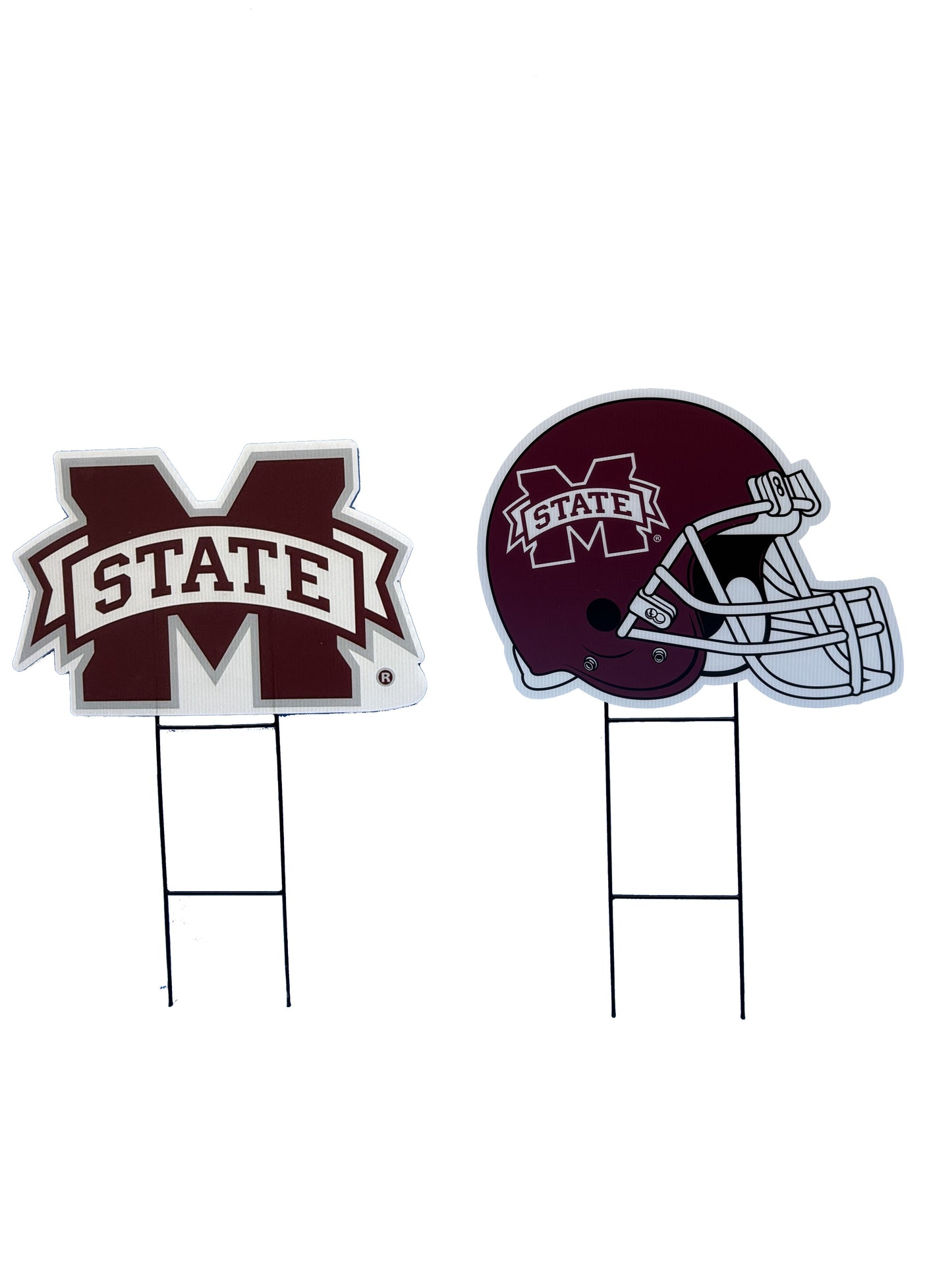 NCAA Logo and Helmet 2 Pack Yard Sign Set