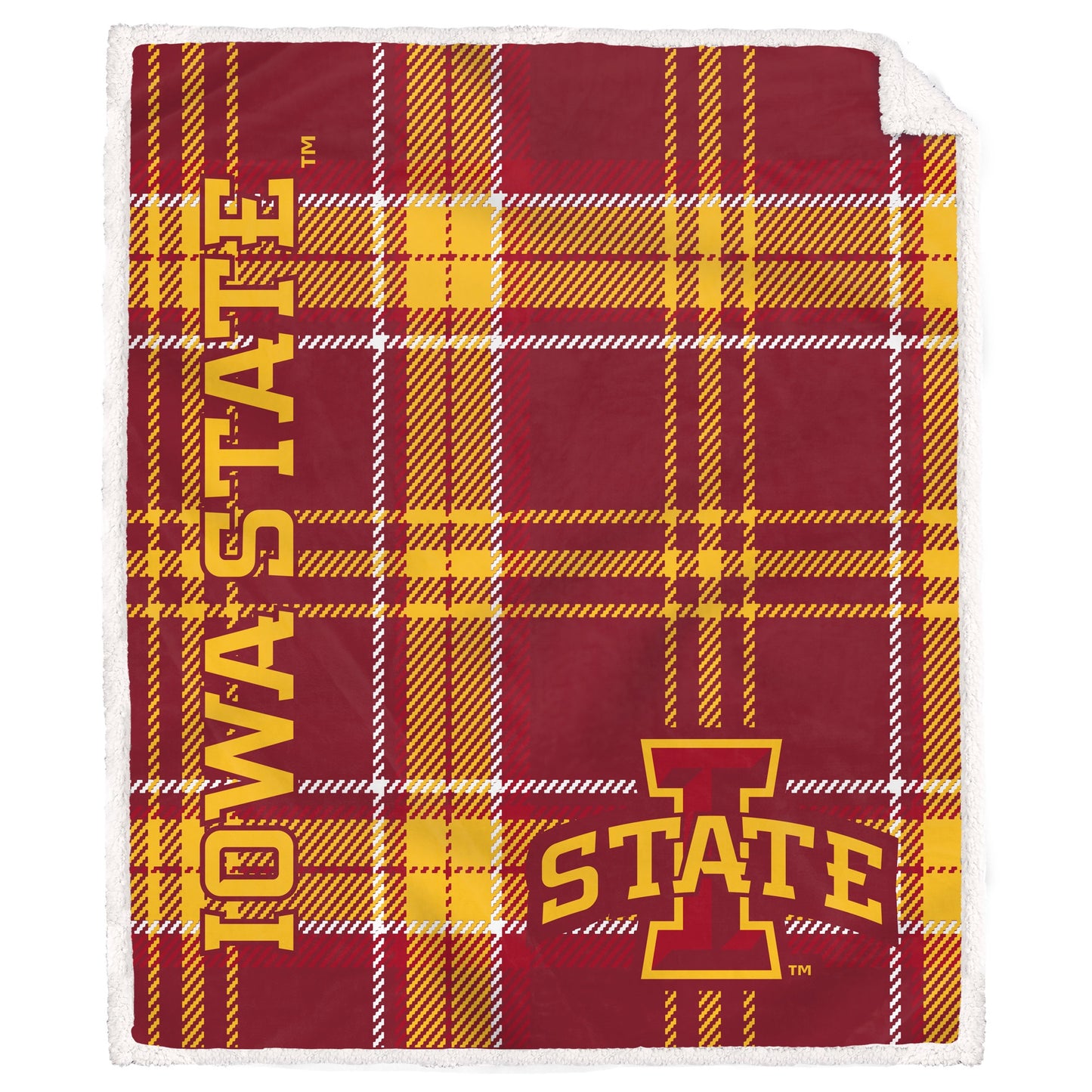 NCAA Playmaker Plaid Ultra Cozy Sherpa Throw