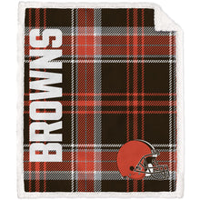 Load image into Gallery viewer, NFL Playmaker Plaid Ultra Cozy Sherpa Throw
