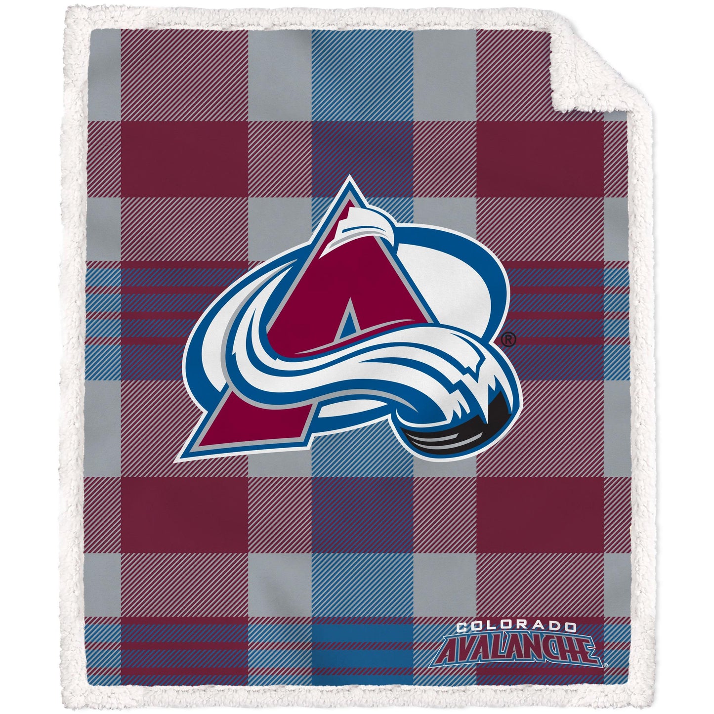 NHL Plaid Steel Royal Plush Sherpa 60x70 Blanket