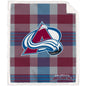 NHL Plaid Steel Royal Plush Sherpa 60x70 Blanket
