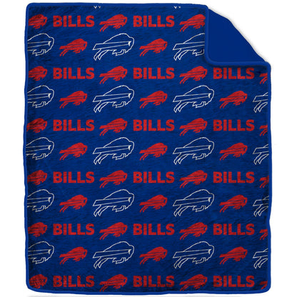 NFL Tonal Wordmark 60x70 Faux Fur Blanket