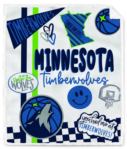 NBA Loco Fan Ultra Cozy 60x70 Sherpa Blanket