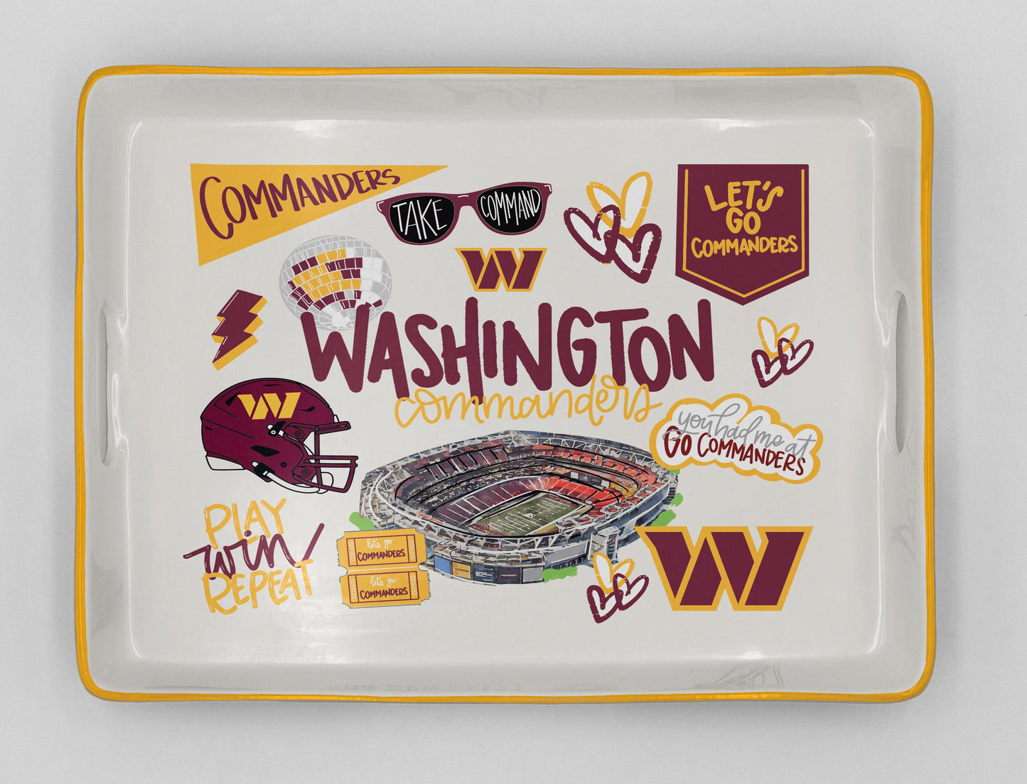 NFL Loco Fan Large Serving Tray w/Handles