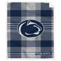 NCAA Plaid Steel Royal Plush Sherpa 60x70 Blanket