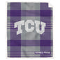 NCAA Plaid Steel Royal Plush Sherpa 60x70 Blanket