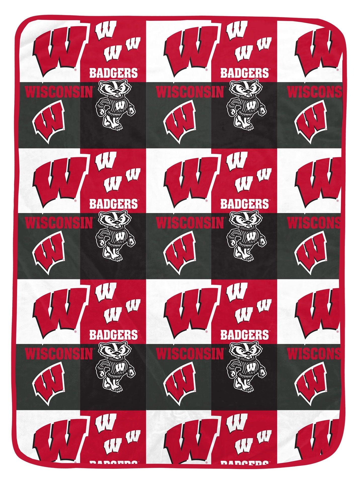 NCAA Graphic Grid 66x95 Oversized Blanket