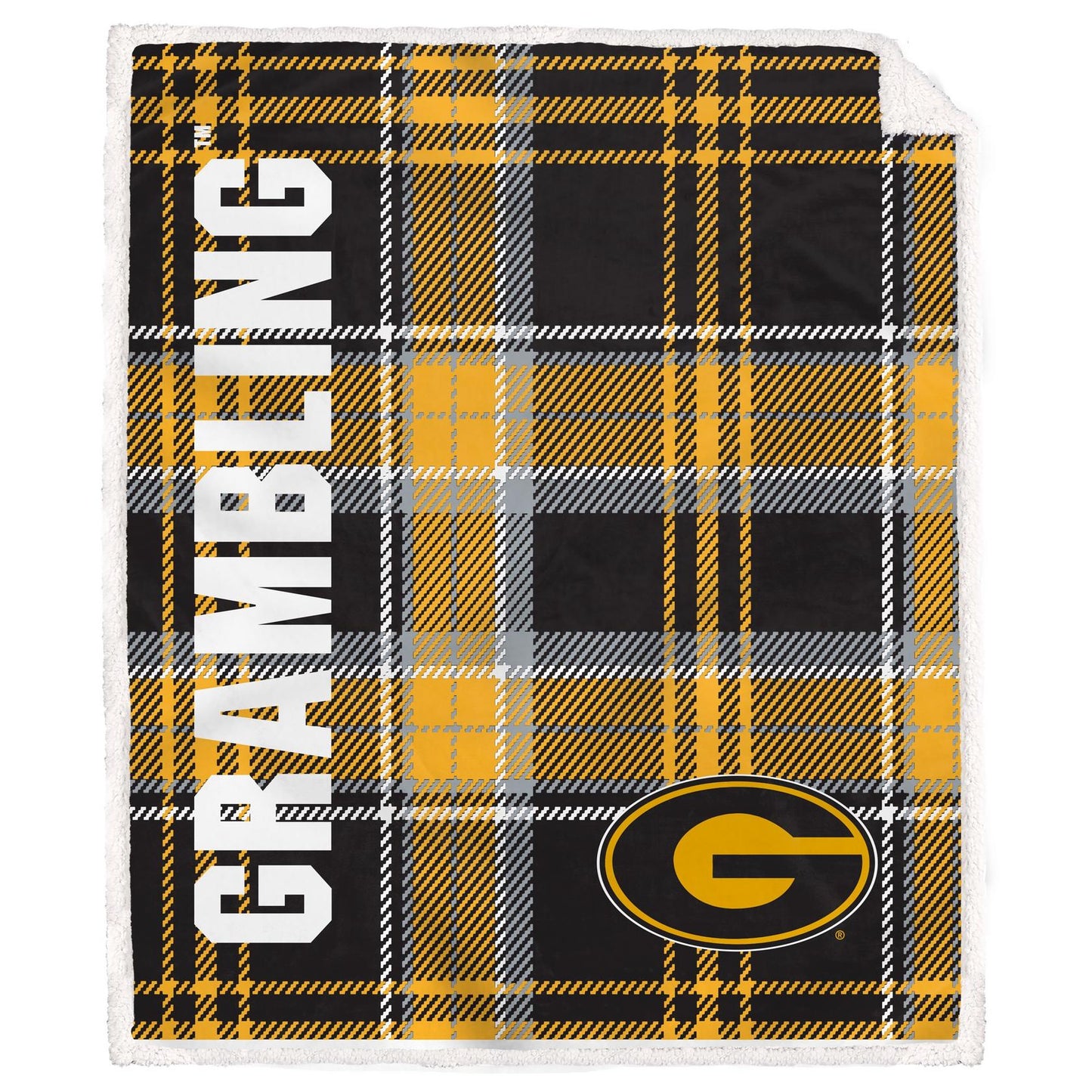 NCAA Playmaker Plaid Ultra Cozy Sherpa Throw