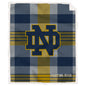 NCAA Plaid Steel Royal Plush Sherpa 60x70 Blanket