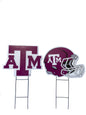 NCAA Logo and Helmet 2 Pack Yard Sign Set